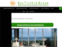 Tablet Screenshot of ecotintandshade.com